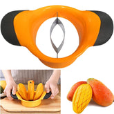 Louis Felt mango slicer orange on counter with ergonomic grip for easy prep