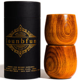Lounbfun Weber wooden bourbon glasses set of two for refined whiskey tasting