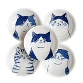 LOVE LOVE JAPAN cat-design dessert plate for sushi and sauces, dishwasher-safe convenience.