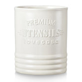 LOVECASA vintage utensil holder in cream with ample counter space for easy access during cooking