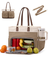 LOVEVOOK lunch bag with laptop compartment protects a 15.6-inch device during commutes