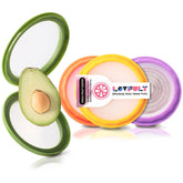 Lovfult onion storage saver 4-piece set closed keeps produce organized.