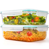 LOVYANXUE 80oz glass storage container with lid, clear view for quick contents check.