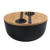 LOVYANXUE bamboo fiber salad bowl with servers on a table for family meals.