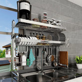 Loyalfire over-sink dish drying rack three-tier design expands to fit various sink sizes