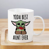 LOZACHE Baby Yodas roses mug, ideal aunt gift for special moments.