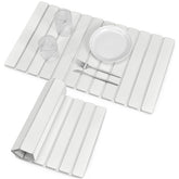 Lprmnnc Extral Large Stone Dish Drying Mat on counter with dishes for fast drying
