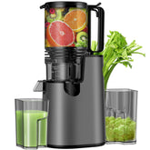 LQZ cold press juicer front view in black for daily use.