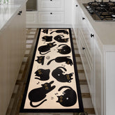 LSYDCARM black cat mat with crystal velvet texture for a soft entryway.
