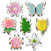 LUBTOSMN flower cutters daisy shape for detailed spring cookies