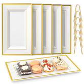 LUCKJUJU 6-sets plastic trays for elegant party displays