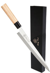 Lucky Cook sashimi knife blade with razor-sharp edge for precise fish slicing