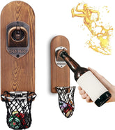 LUCYLANKER beer bottle opener wall mounted for convenient one-handed opening.