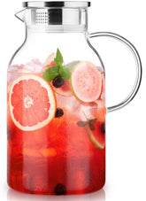 Luna Manta 1-gallon glass pitcher with pour spout for easy serving.