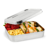 LunchBots Large Trio bento box open showing three compartments for separate meals.