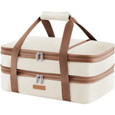 LUNCIA double decker insulated casserole carrier keeping hot and cold meals ready for sharing