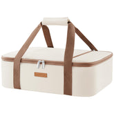 LUNCIA insulated casserole carrier closed view, compact design for potlucks.