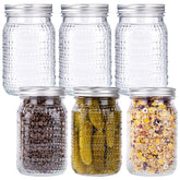 LUODA MirthMood 32oz wide-mouth jar with clear glass for easy content visibility and storage.