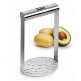 LURCH Germany heavy-duty potato masher with horizontal handle for quick, even mashing