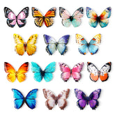 Luroza butterfly fridge magnets set of 14 adds color while holding photos securely.