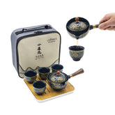 LURRIER porcelain gongfu tea set with 360 rotation for seamless brewing.