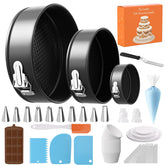 LURVUO springform pan set in multiple sizes for easy unmolding and versatile baking.