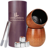 LUSHZLUMBERA charred wood whiskey glasses 2-pack for premium tastings