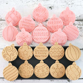 Lutoku ornament-cookie-cutters-set with detailed 3D shapes for festive cookies.