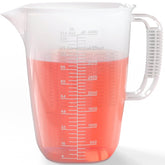 Luvan 1-gallon measuring pitcher side view shows durable design and grip