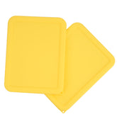 LUVCOSY 6-cup rectangle silicone lids fitting Pyrex bowls securely.