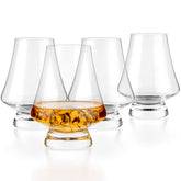 Luxbe Bourbon Glass Set 4 with narrow rim for enhanced front-palate flavor.