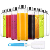 Luxfuel clear glass bottle with cap showing leakproof design for on-the-go hydration.