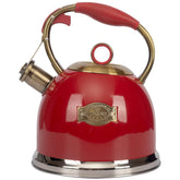 LUXGRACE red tea kettle full view for quick, efficient boils.