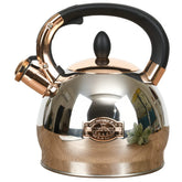 LUXGRACE whistling tea kettle with encapsulated bottom provides even heat.
