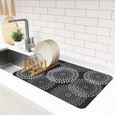 LuxStep dish drying mat absorbs water quickly to protect countertops
