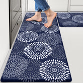LuxStep blue kitchen mat 17.3x30 inches for cushioned standing while cooking.