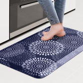LuxStep kitchen mat full view in blue showing size and color, comfortable standing surface.