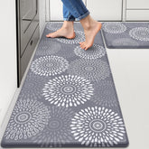 LuxStep kitchen mat close-up on a kitchen floor showing its waterproof, non-slip surface.