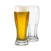 LUXU hexagon pilsner glass 16oz shows color and a stable base for steady pours.