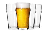 LUXU pint glasses 20oz showcase elegant artwork for stylish at-table presence.