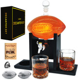 LuxuryBar football decanter set with glasses showcases a stylish football motif for entertaining.