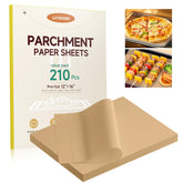 LUYROOES parchment 210pcs pre-cut 12x16 sheets for effortless half-sheet pan baking.