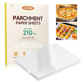 LUYROOES parchment paper pre-cut sheets for half-sheet pans, easy bake and quick cleanup.