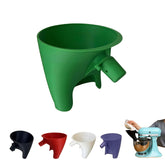 LWOGD flour funnel attaches to KitchenAid for smooth pouring into the bowl.
