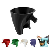 LWOGD flour funnel on KitchenAid tilt-head bowl for clean, splash-free pouring