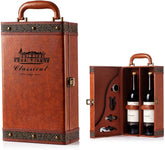lxllnqh 2-bottle wine gift box exterior shows portable luxury for gifting