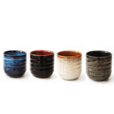 Lxuwbd ceramic tea set with varied cup patterns for gifting