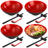 Lyellfe 16-piece ramen bowl set for family meals and entertaining.