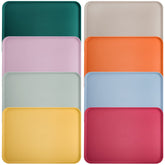 Lyellfe 8-pack colorful serving trays for buffet display.