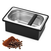 LYHLYA espresso knock box in stainless steel for durable, mess-free grounds disposal